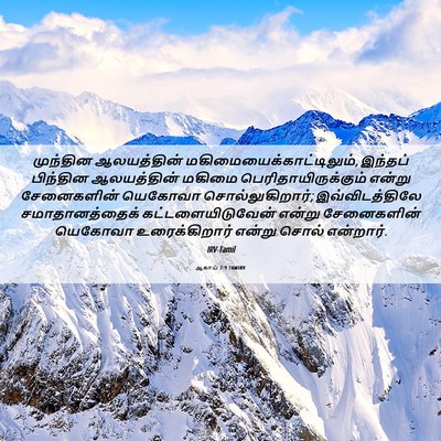 Picture 06 - ஆகாய் 2:9 TAMIRV - முந்தின ஆலயத்தின் - Bible Verse Picture