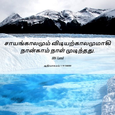 Picture 06 - ஆதியாகமம் 1:19 TAMIRV - சாயங்காலமும் - Bible Verse Picture