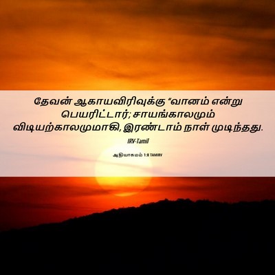 Picture 06 - ஆதியாகமம் 1:8 TAMIRV - தேவன் - Bible Verse Picture