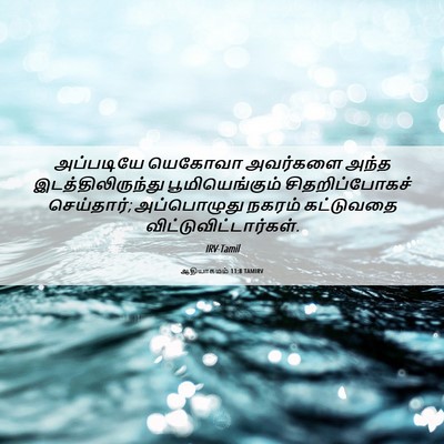 Picture 06 - ஆதியாகமம் 11:8 TAMIRV - அப்படியே யெகோவா - Bible Verse Picture