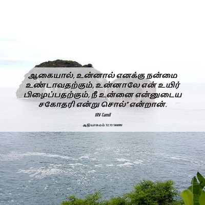 Picture 06 - ஆதியாகமம் 12:13 TAMIRV - ஆகையால், உன்னால் - Bible Verse Picture