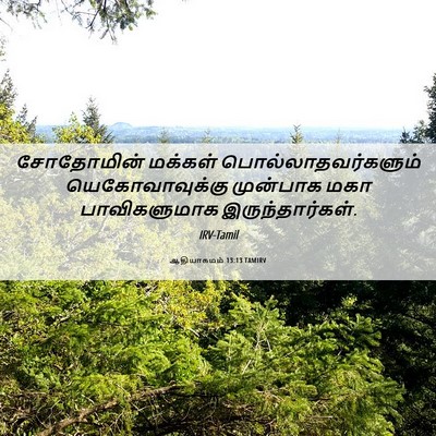 Picture 06 - ஆதியாகமம் 13:13 TAMIRV - சோதோமின் மக்கள் - Bible Verse Picture