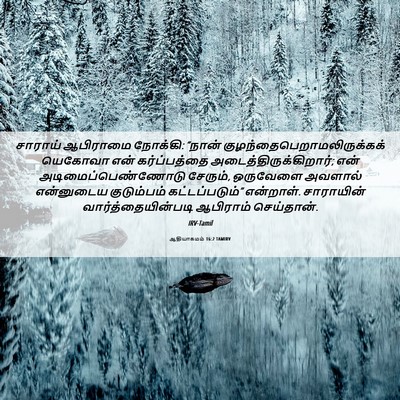 Picture 06 - ஆதியாகமம் 16:2 TAMIRV - சாராய் ஆபிராமை - Bible Verse Picture