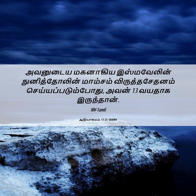 Picture 06 - ஆதியாகமம் 17:25 TAMIRV - அவனுடைய மகனாகிய - Bible Verse Picture