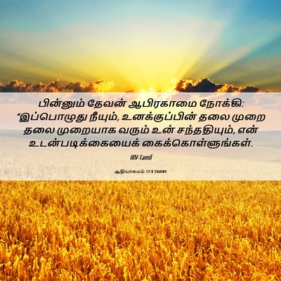 Picture 06 - ஆதியாகமம் 17:9 TAMIRV - பின்னும் தேவன் - Bible Verse Picture