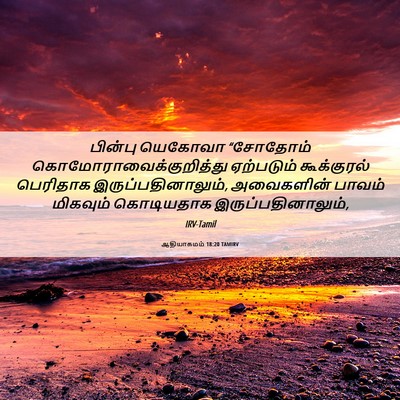 Picture 06 - ஆதியாகமம் 18:20 TAMIRV - பின்பு யெகோவா - Bible Verse Picture
