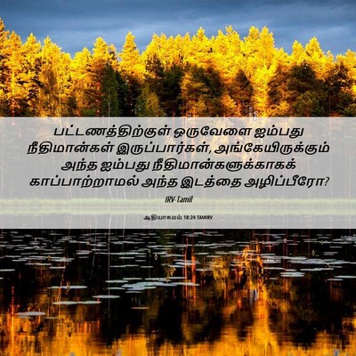 Picture 06 - ஆதியாகமம் 18:24 TAMIRV - பட்டணத்திற்குள் - Bible Verse Picture
