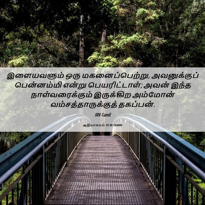 Picture 06 - ஆதியாகமம் 19:38 TAMIRV - இளையவளும் ஒரு - Bible Verse Picture