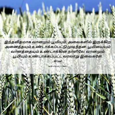 Picture 06 - ஆதியாகமம் 2:1 TAMIRV - இந்தவிதமாக - Bible Verse Picture
