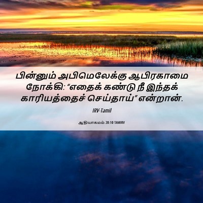 Picture 06 - ஆதியாகமம் 20:10 TAMIRV - பின்னும் - Bible Verse Picture