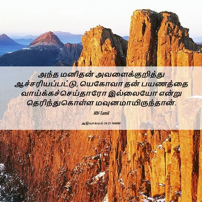 Picture 06 - ஆதியாகமம் 24:21 TAMIRV - அந்த மனிதன் - Bible Verse Picture