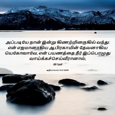 Picture 06 - ஆதியாகமம் 24:42 TAMIRV - அப்படியே நான் - Bible Verse Picture