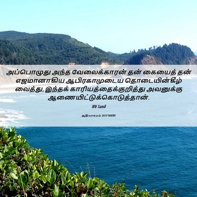 Picture 06 - ஆதியாகமம் 24:9 TAMIRV - அப்பொழுது அந்த - Bible Verse Picture