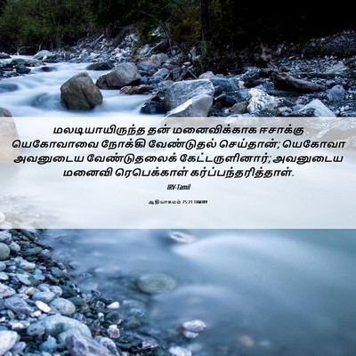 Picture 06 - ஆதியாகமம் 25:21 TAMIRV - மலடியாயிருந்த தன் - Bible Verse Picture
