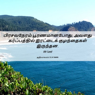 Picture 06 - ஆதியாகமம் 25:24 TAMIRV - பிரசவநேரம் - Bible Verse Picture