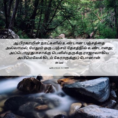 Picture 06 - ஆதியாகமம் 26:1 TAMIRV - ஆபிரகாமின் - Bible Verse Picture