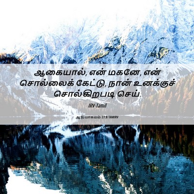 Picture 06 - ஆதியாகமம் 27:8 TAMIRV - ஆகையால், என் மகனே, - Bible Verse Picture