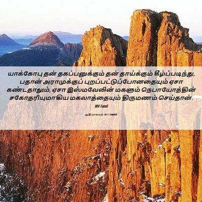 Picture 06 - ஆதியாகமம் 28:7 TAMIRV - யாக்கோபு தன் - Bible Verse Picture