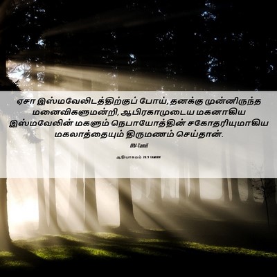 Picture 06 - ஆதியாகமம் 28:9 TAMIRV - ஏசா - Bible Verse Picture