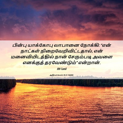 Picture 06 - ஆதியாகமம் 29:21 TAMIRV - பின்பு யாக்கோபு - Bible Verse Picture