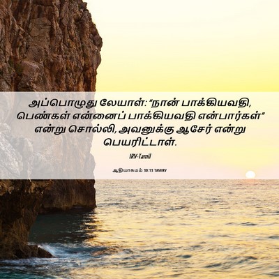 Picture 06 - ஆதியாகமம் 30:13 TAMIRV - அப்பொழுது லேயாள்: - Bible Verse Picture