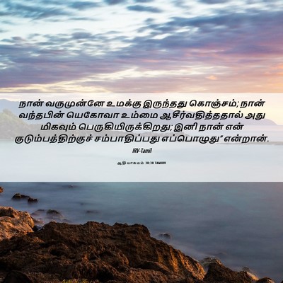 Picture 06 - ஆதியாகமம் 30:30 TAMIRV - நான் வருமுன்னே - Bible Verse Picture