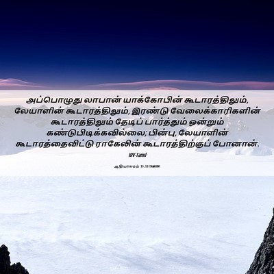 Picture 06 - ஆதியாகமம் 31:33 TAMIRV - அப்பொழுது லாபான் - Bible Verse Picture