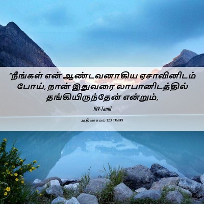 Picture 06 - ஆதியாகமம் 32:4 TAMIRV - “நீங்கள் என் - Bible Verse Picture