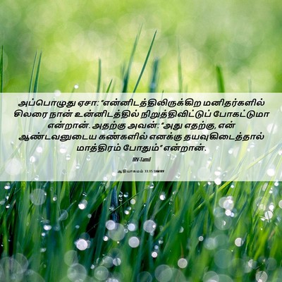 Picture 06 - ஆதியாகமம் 33:15 TAMIRV - அப்பொழுது ஏசா: - Bible Verse Picture