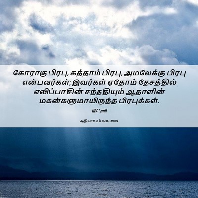 Picture 06 - ஆதியாகமம் 36:16 TAMIRV - கோராகு பிரபு, - Bible Verse Picture