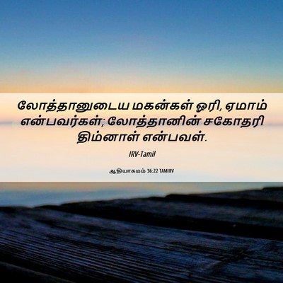 Picture 06 - ஆதியாகமம் 36:22 TAMIRV - லோத்தானுடைய - Bible Verse Picture