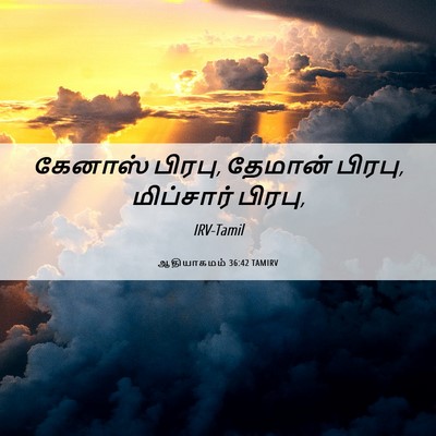 Picture 06 - ஆதியாகமம் 36:42 TAMIRV - கேனாஸ் பிரபு, - Bible Verse Picture