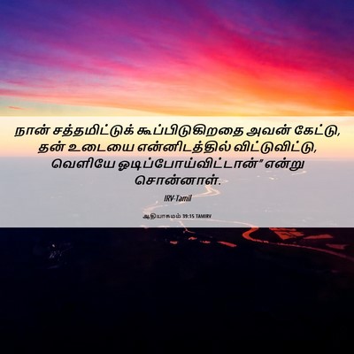 Picture 06 - ஆதியாகமம் 39:15 TAMIRV - நான் சத்தமிட்டுக் - Bible Verse Picture