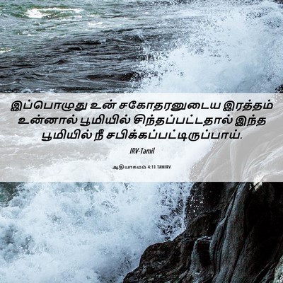 Picture 06 - ஆதியாகமம் 4:11 TAMIRV - இப்பொழுது உன் - Bible Verse Picture