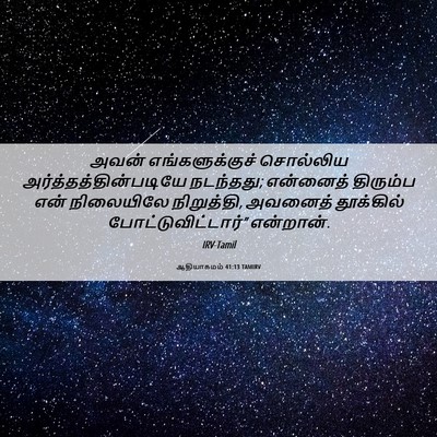 Picture 06 - ஆதியாகமம் 41:13 TAMIRV - அவன் எங்களுக்குச் - Bible Verse Picture