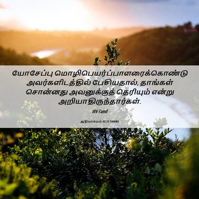 Picture 06 - ஆதியாகமம் 42:23 TAMIRV - யோசேப்பு - Bible Verse Picture