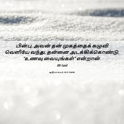 Picture 06 - ஆதியாகமம் 43:31 TAMIRV - பின்பு, அவன் தன் - Bible Verse Picture