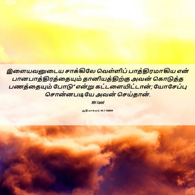 Picture 06 - ஆதியாகமம் 44:2 TAMIRV - இளையவனுடைய - Bible Verse Picture