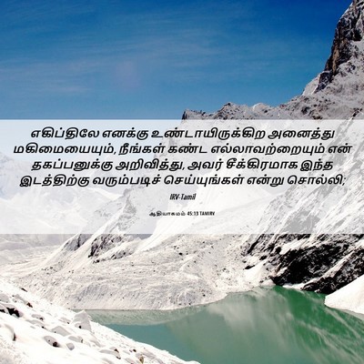 Picture 06 - ஆதியாகமம் 45:13 TAMIRV - எகிப்திலே எனக்கு - Bible Verse Picture