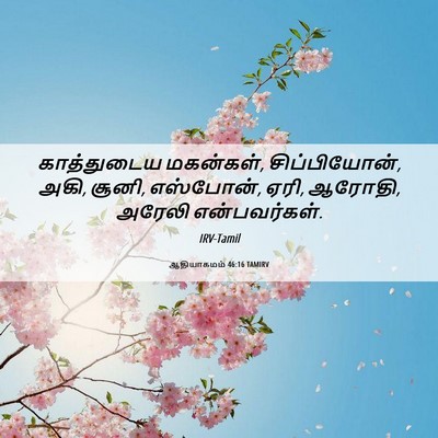 Picture 06 - ஆதியாகமம் 46:16 TAMIRV - காத்துடைய - Bible Verse Picture