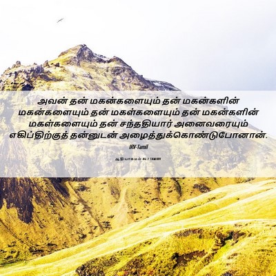 Picture 06 - ஆதியாகமம் 46:7 TAMIRV - அவன் தன் - Bible Verse Picture