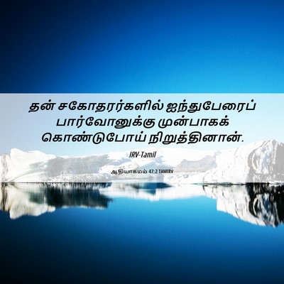 Picture 06 - ஆதியாகமம் 47:2 TAMIRV - தன் சகோதரர்களில் - Bible Verse Picture