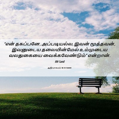 Picture 06 - ஆதியாகமம் 48:18 TAMIRV - “என் தகப்பனே, - Bible Verse Picture