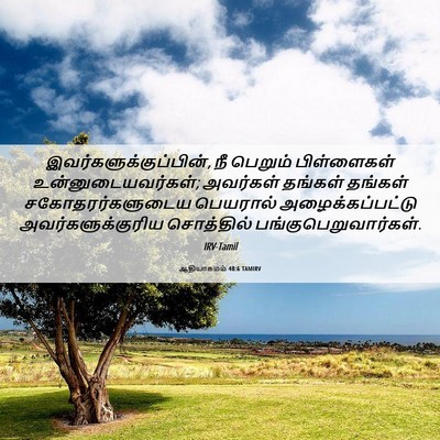 Picture 06 - ஆதியாகமம் 48:6 TAMIRV -  - Bible Verse Picture