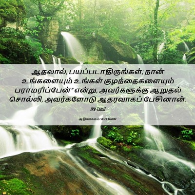 Picture 06 - ஆதியாகமம் 50:21 TAMIRV - ஆதலால், - Bible Verse Picture