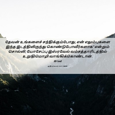 Picture 06 - ஆதியாகமம் 50:25 TAMIRV - தேவன் உங்களைச் - Bible Verse Picture