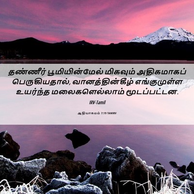 Picture 06 - ஆதியாகமம் 7:19 TAMIRV - தண்ணீர் - Bible Verse Picture