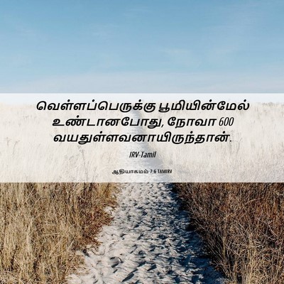 Picture 06 - ஆதியாகமம் 7:6 TAMIRV - வெள்ளப்பெருக்கு - Bible Verse Picture