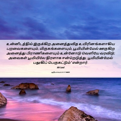 Picture 06 - ஆதியாகமம் 8:17 TAMIRV - உன்னிடத்தில் - Bible Verse Picture