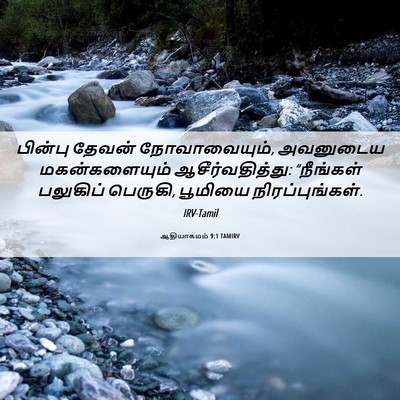 Picture 06 - ஆதியாகமம் 9:1 TAMIRV - பின்பு தேவன் - Bible Verse Picture